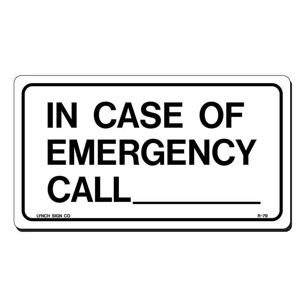 9 In. X 5 In. in Case of Emergency Call Sign Printed on More Durable, Thicker, L