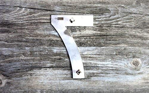 Modern House Number Extra Large Brushed Stainless Steel Number 7 10 Inch