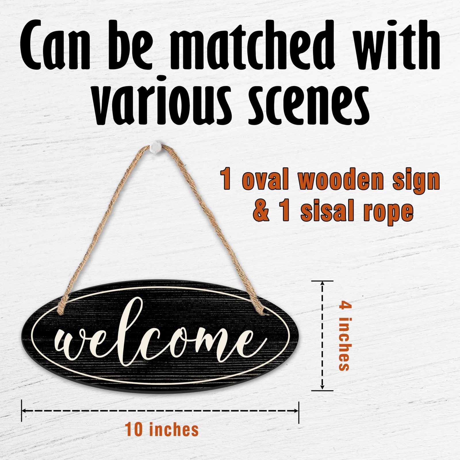 Welcome Sign – 4″X10“ Small Signage (Directional/Informational), Art
