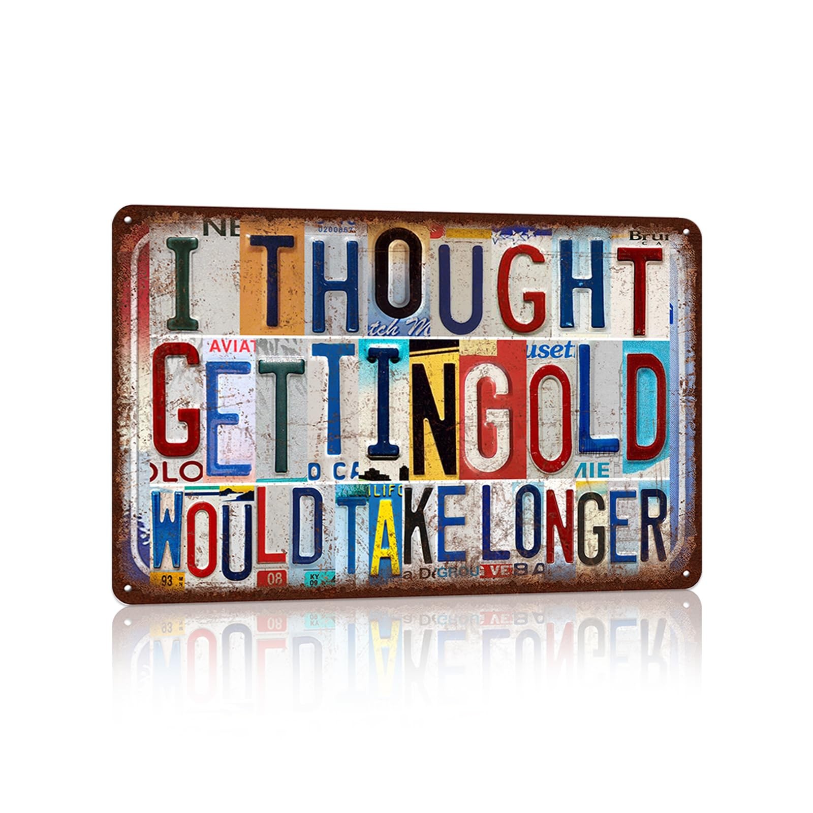 JBYMsign Vintage Wall Decor Metal Sign Tin Signs Poster 12L” x 8W”, 2030-C-07