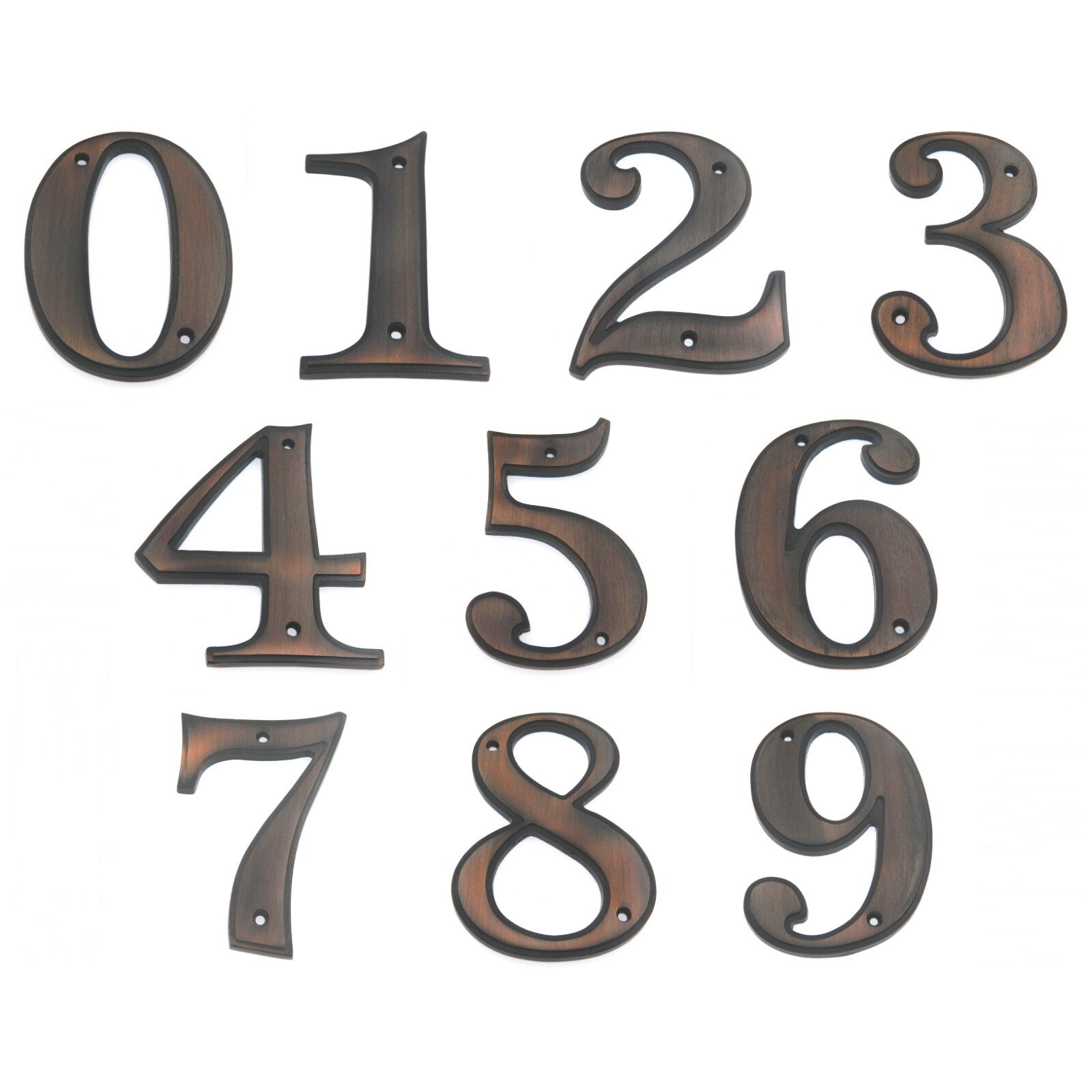 Gatehouse Large 5″ Aged Bronze Stylish Zinc House Address Numbers