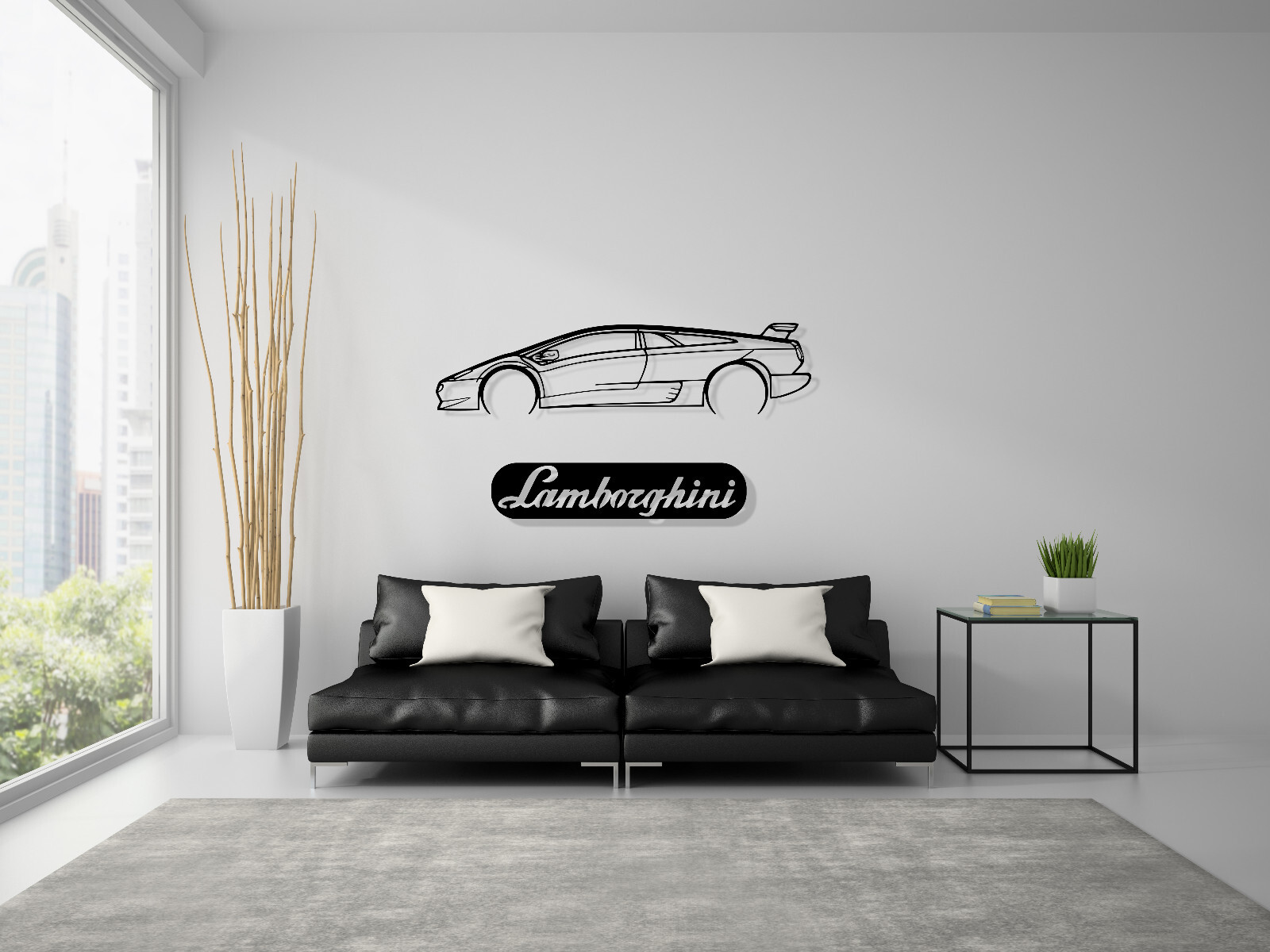 Silhouette For Lamborghini Diablo Steel Wall Decor Decoration Art Sv Gt 6.0 Vt