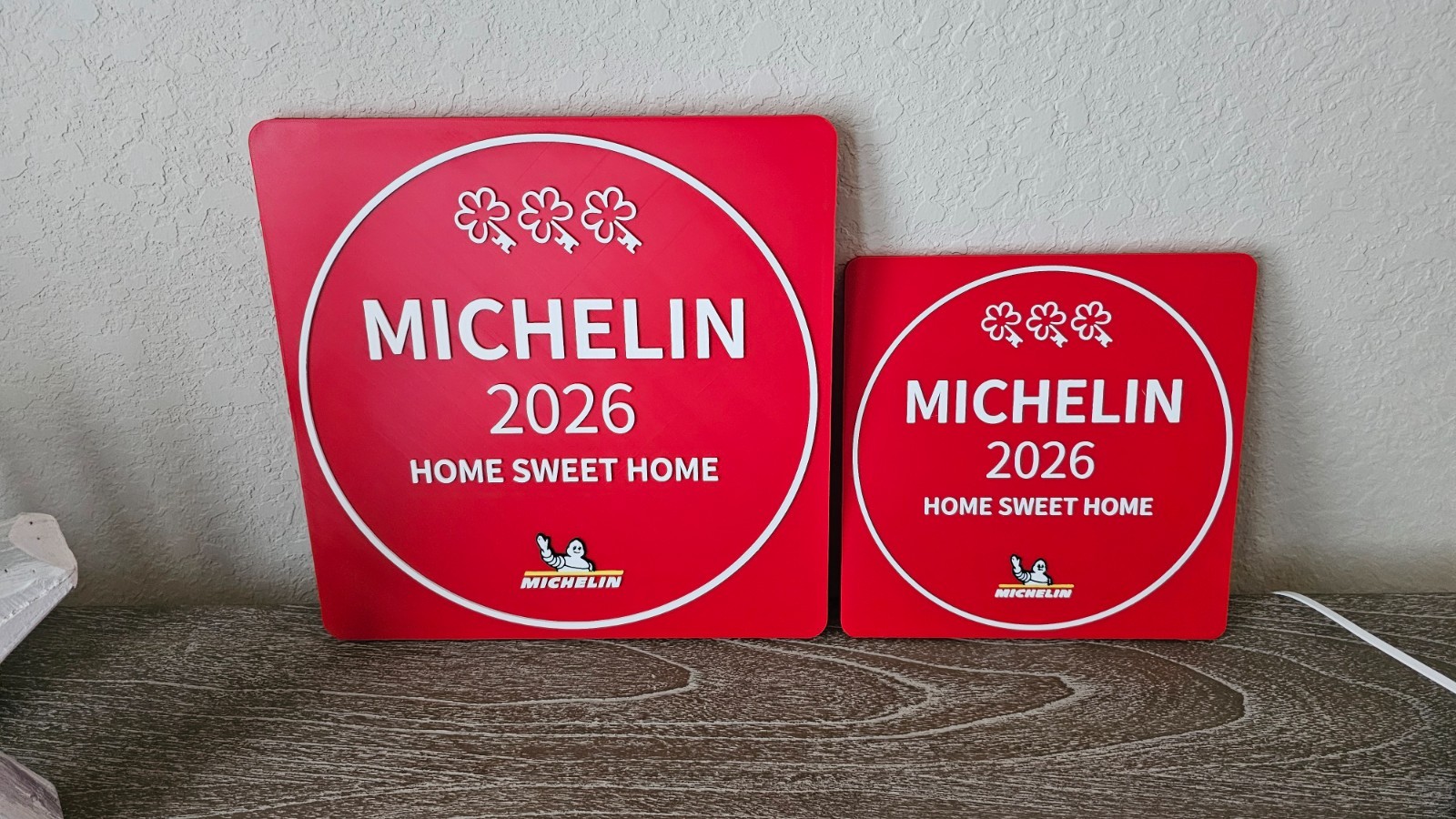 Custom 2-Sided Michelin Keys Wall Plaque – Gift For A GREAT Stay!