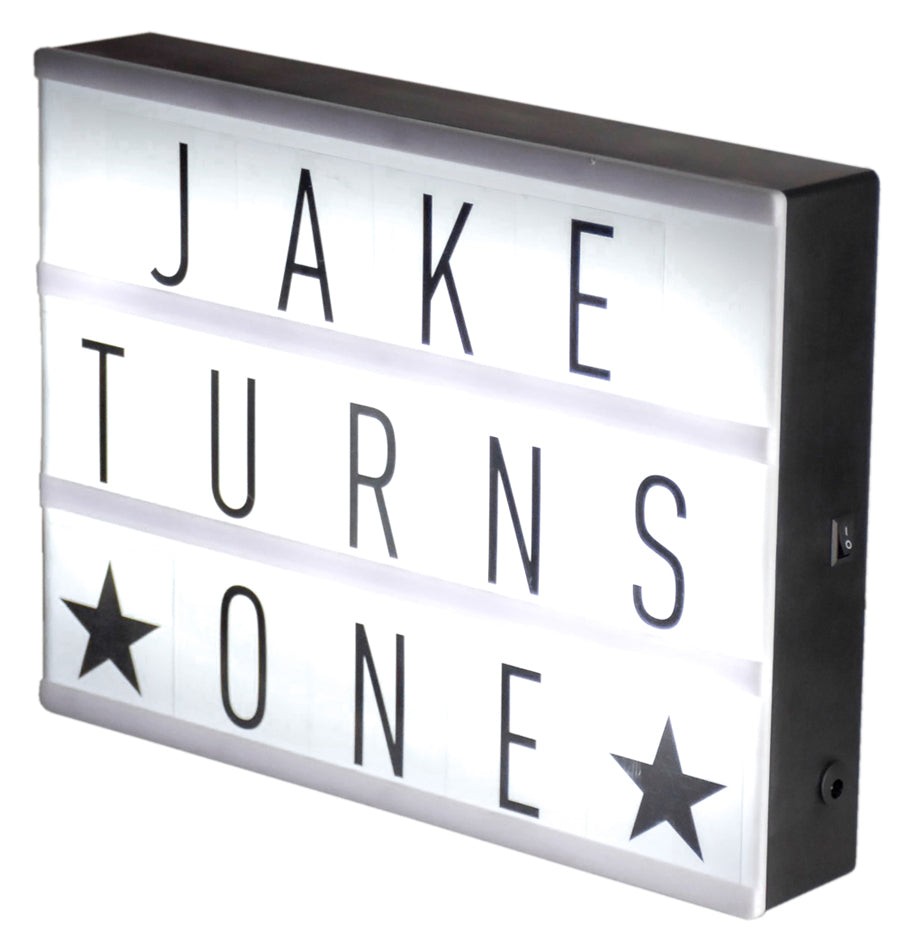 Mini Light Up Interchangeable Letter Sign Box
