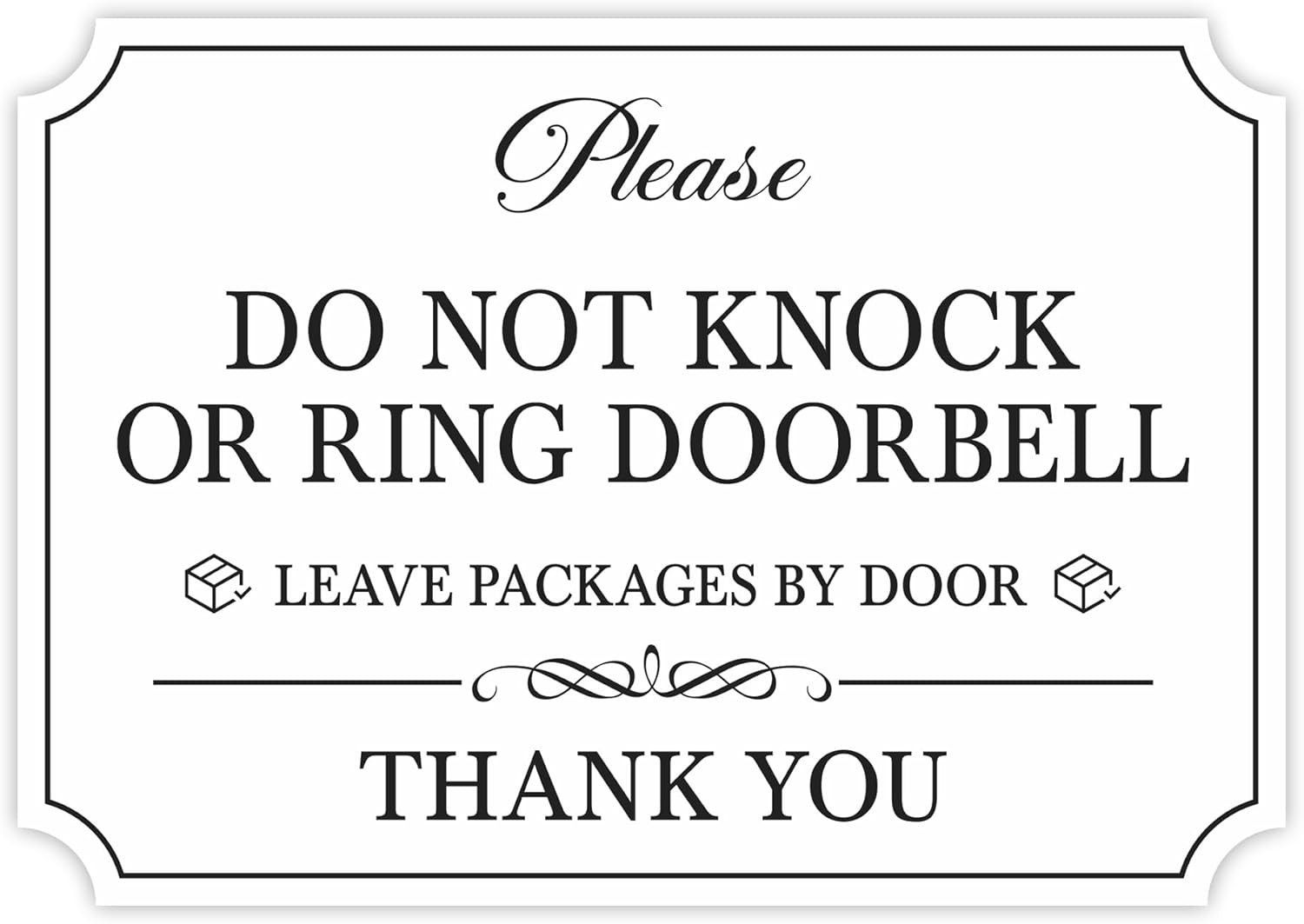Elegant Waterproof Do Not Knock Sign – Clear Private Message for Entrances