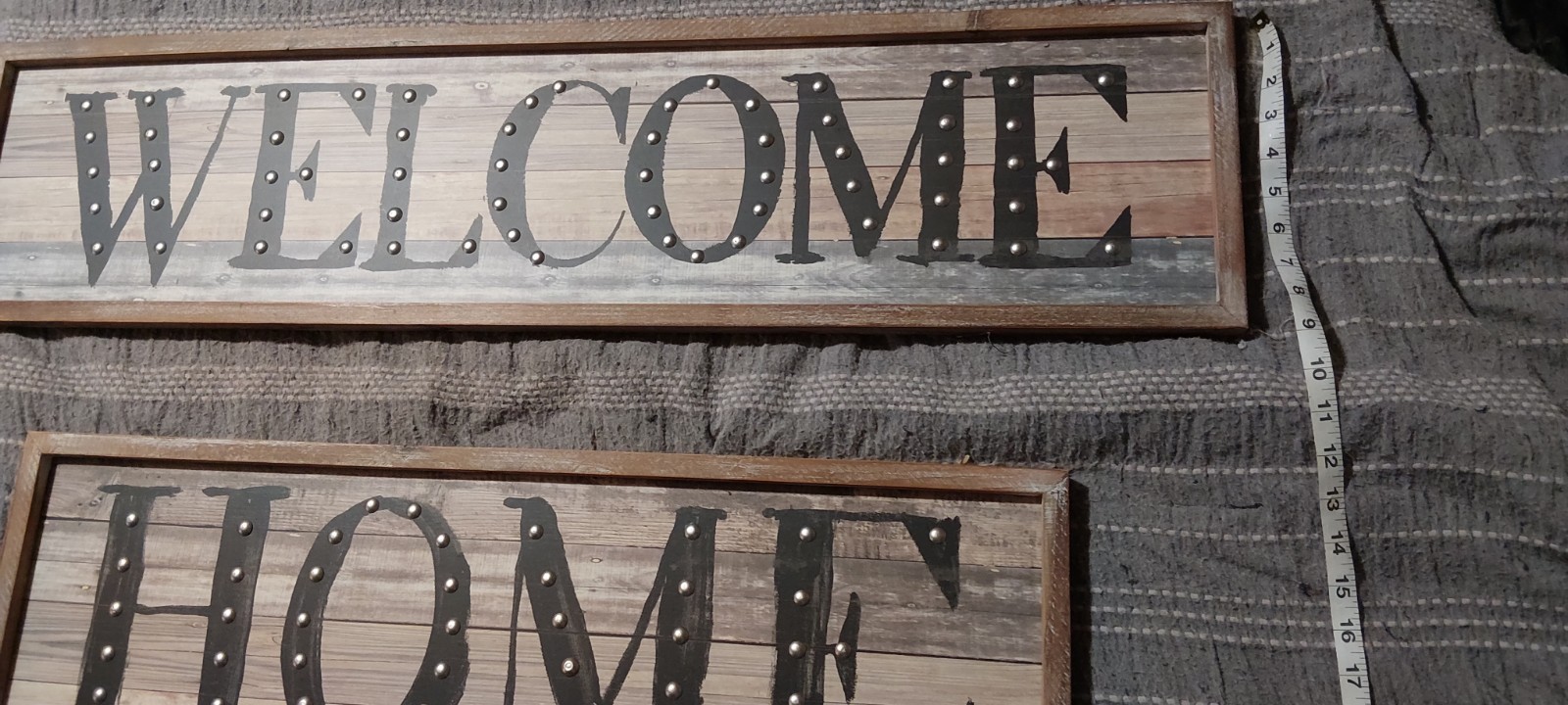 Pair Of “Welcome Home” Signs Rustic Country Decor Farmhouse Signs