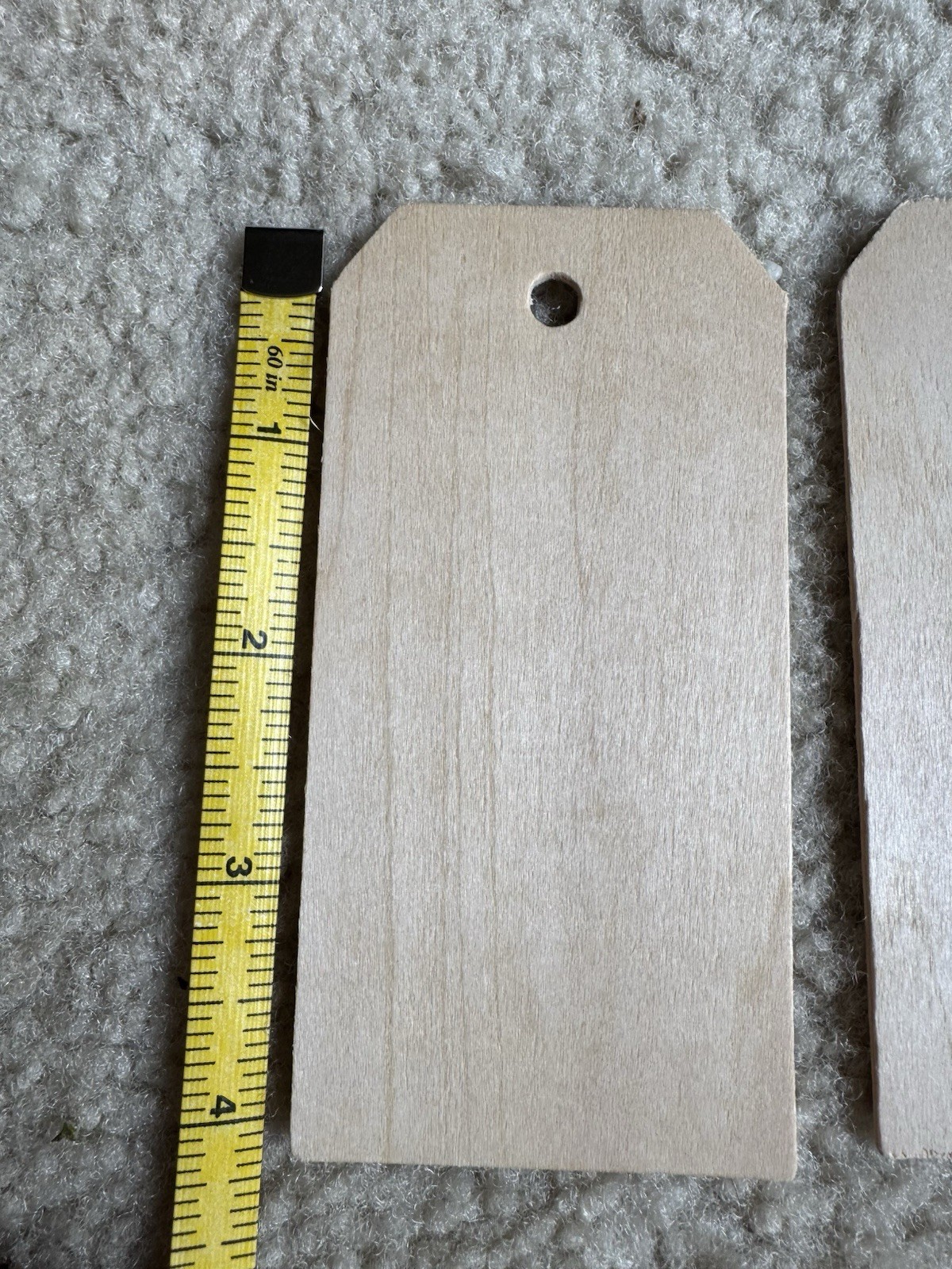23 Unfinished Wooden Tags Lot 2-4″ Assorted Sizes Natural Color
