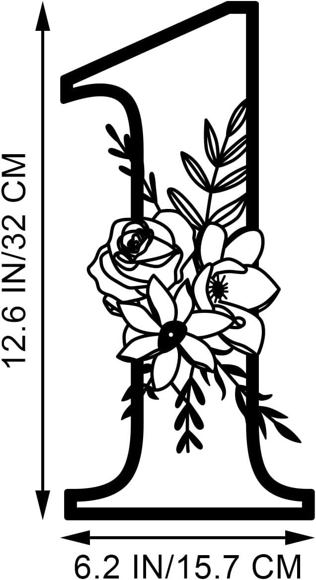 Durable 12 Inch Weather-Resistant Metal Wall Decor Floating Address Numbers