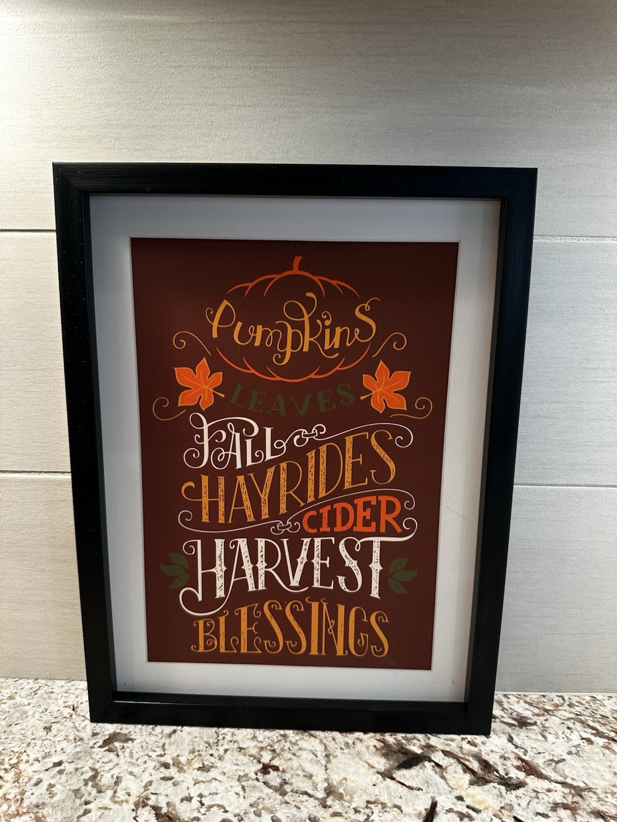 Fall Rustic Wood Pumpkin Art/ Paint Wall Decor , New With Tag, 13/10 Inch