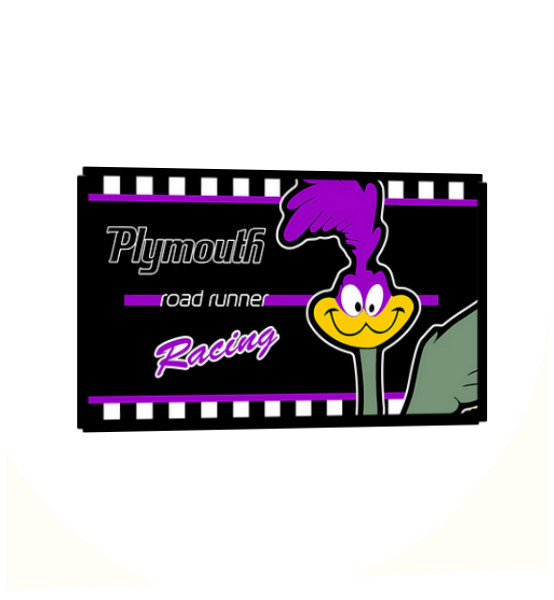 Plymouth Road Runner Sign Sticker “Beep Beep** Rectangular 5 Sizes