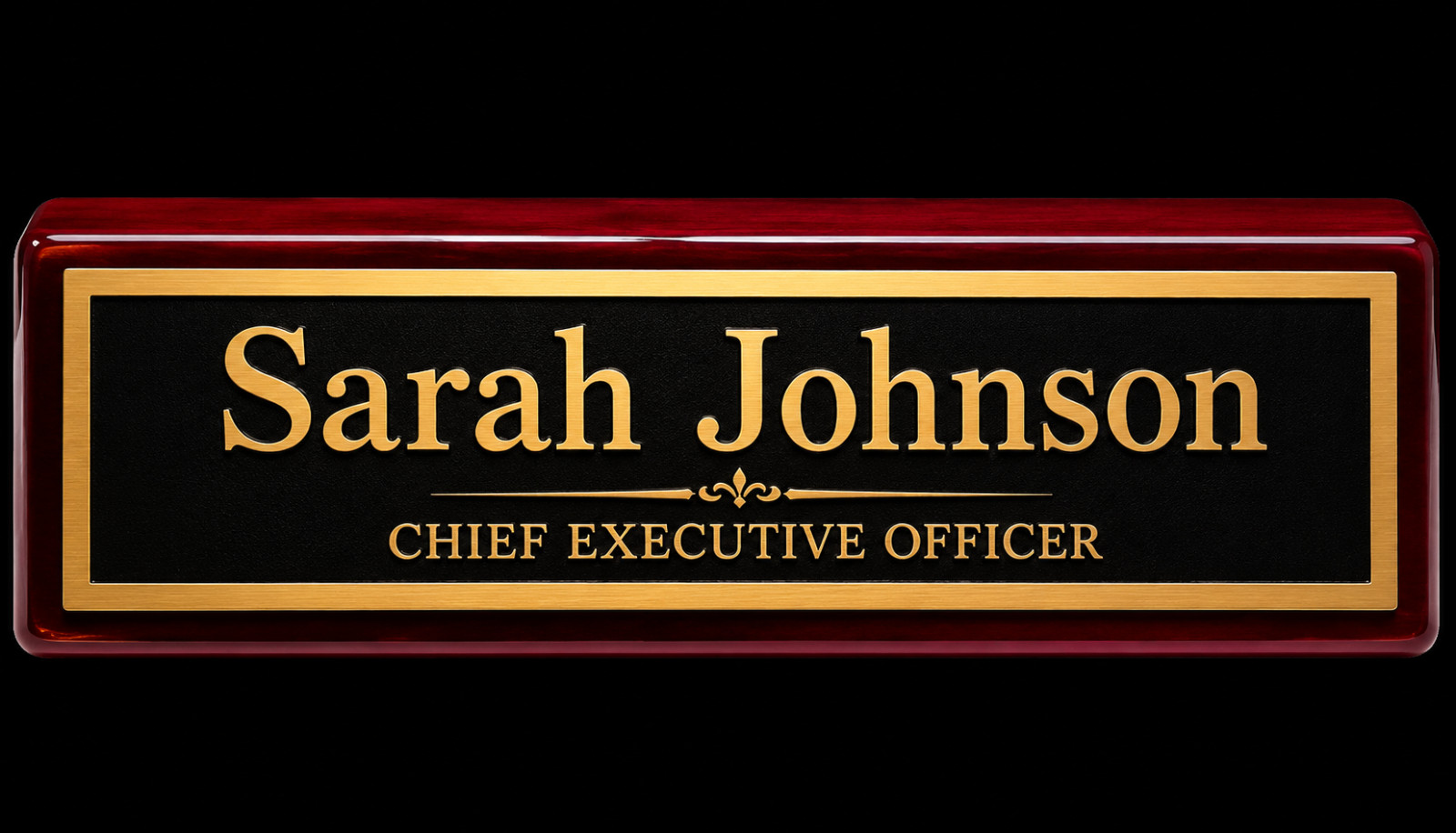 Personalized Executive Desk Name Plate | Custom Engraved Office Name Plaque