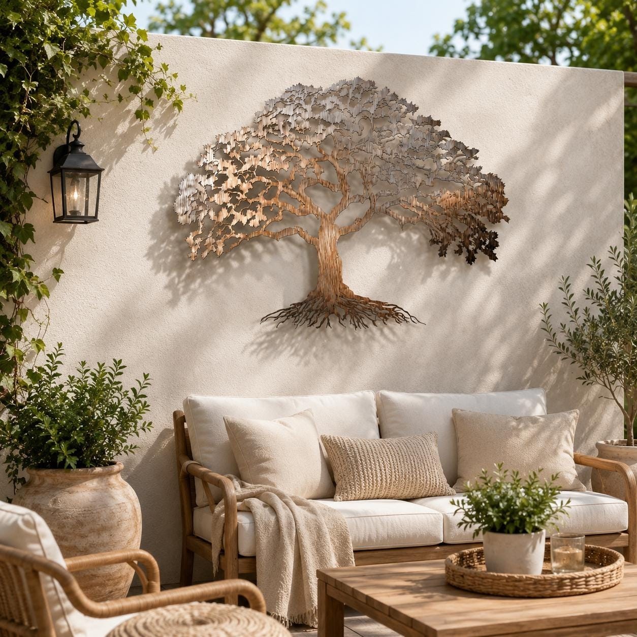 Tree of Life Metal Sign, UV Printed Aluminum Wall Art, Rustic Nature Decor