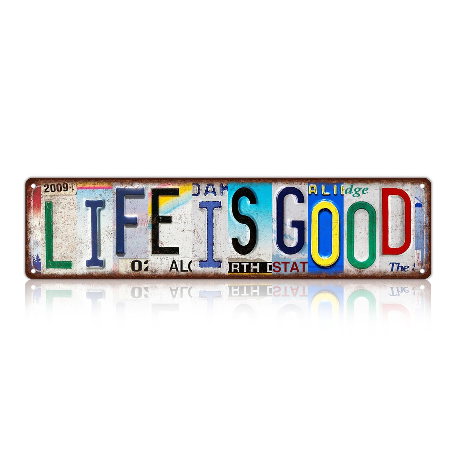 JBYMsign Vintage Life is Good Street Sign Wall Decor 16L” x 4W”, ST-B-05