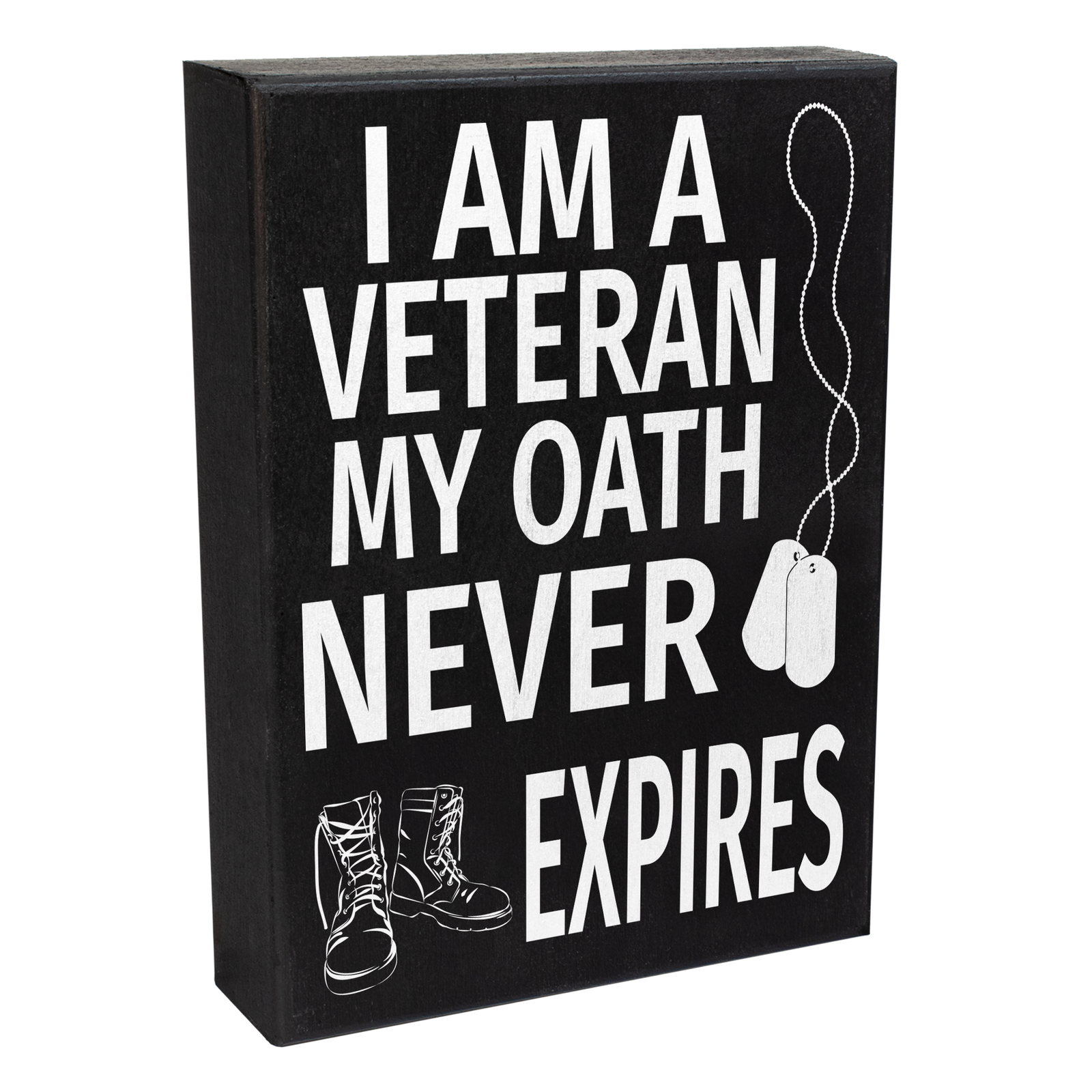 JennyGems I am a Veteran My Oath Never Expires, Patriotic Decor, Military Gifts