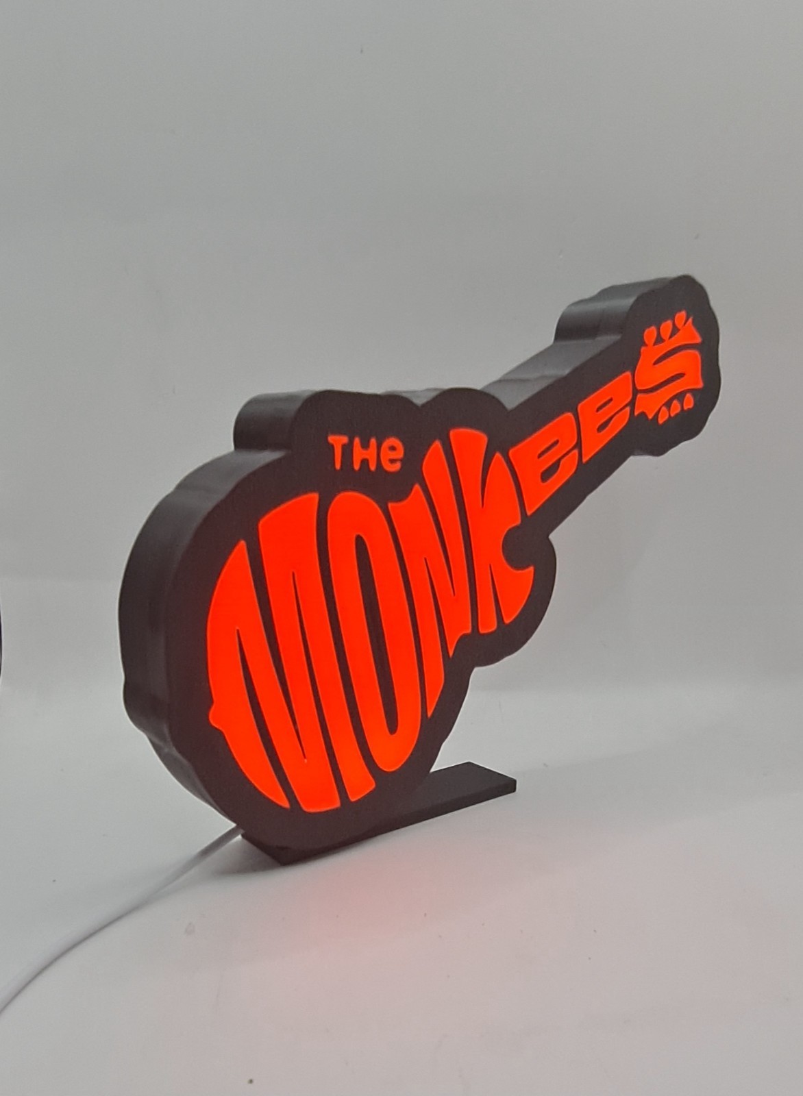 1960s TV Show The Monkees Logo Lightbox Sign Desk Shelf Art Decor Light Box USB