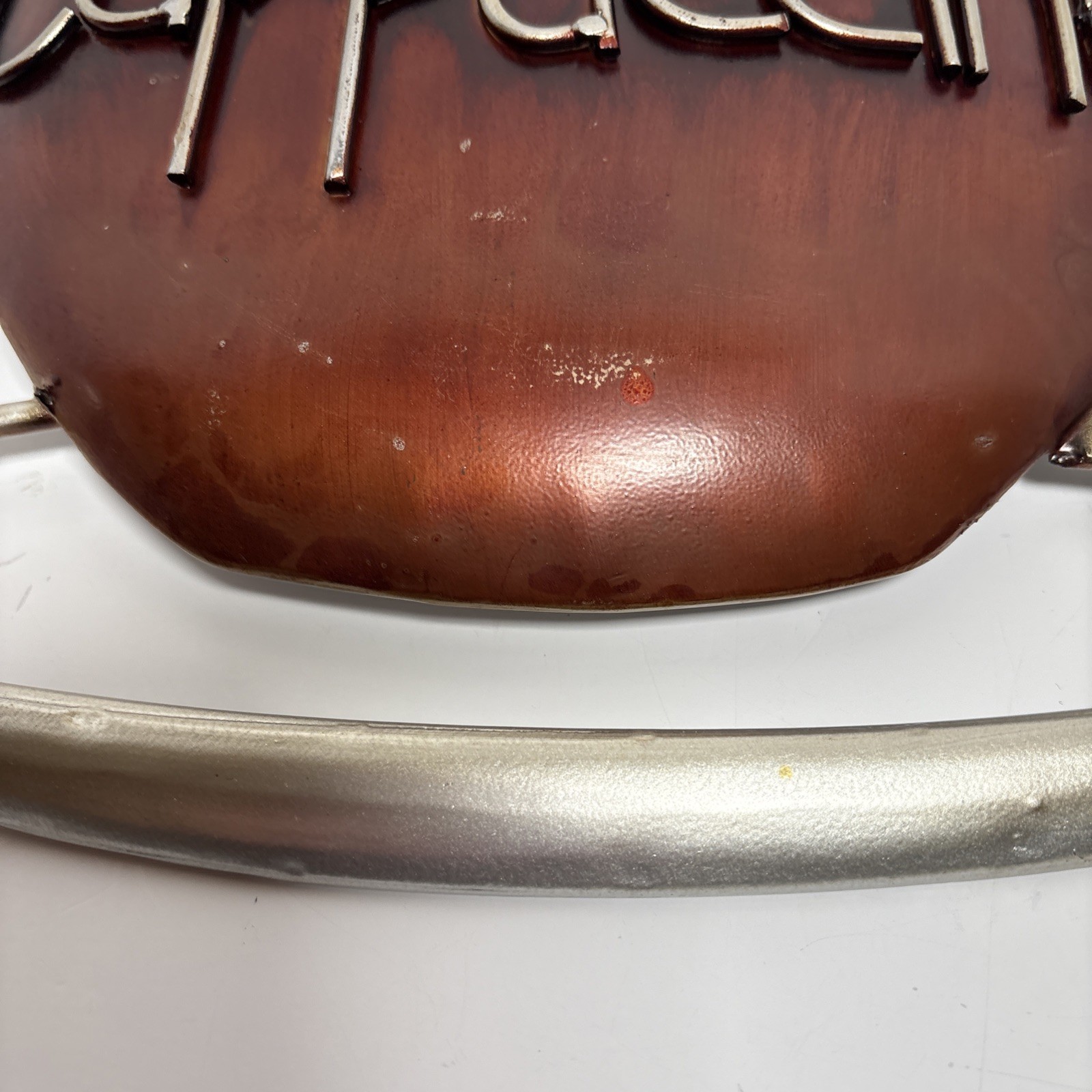 Metal Cappuccino Themed Decorative Wall Hanging or Tabletop Accent