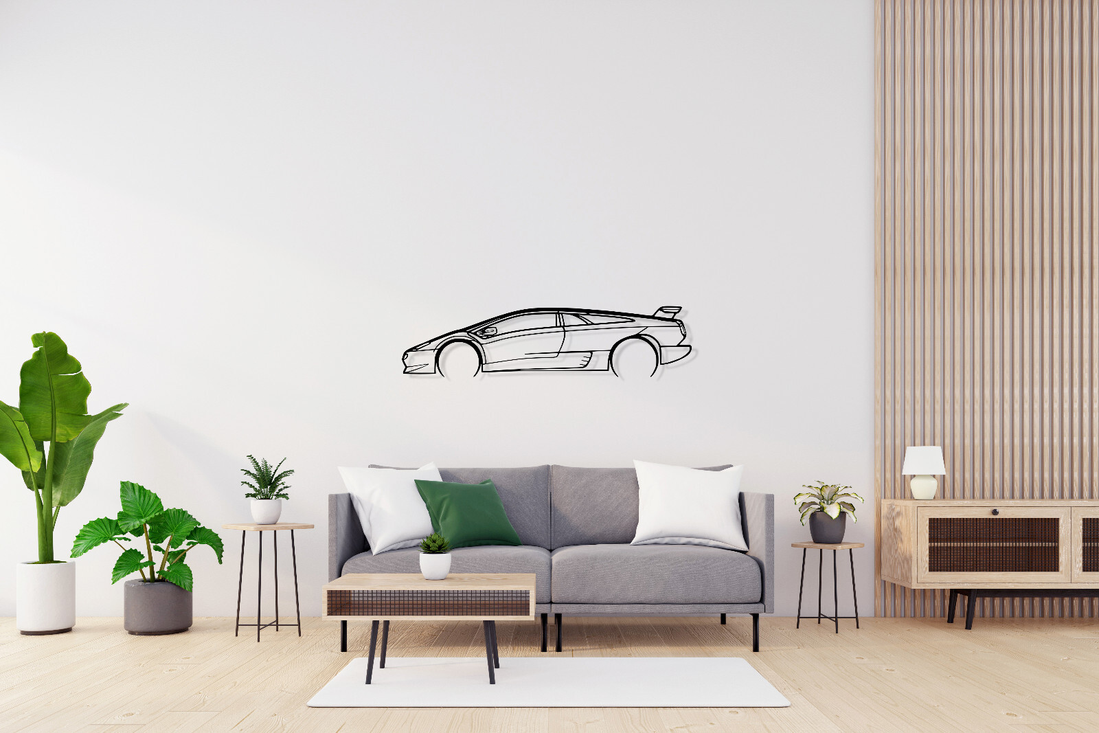 Silhouette For Lamborghini Diablo Steel Wall Decor Decoration Art Sv Gt 6.0 Vt