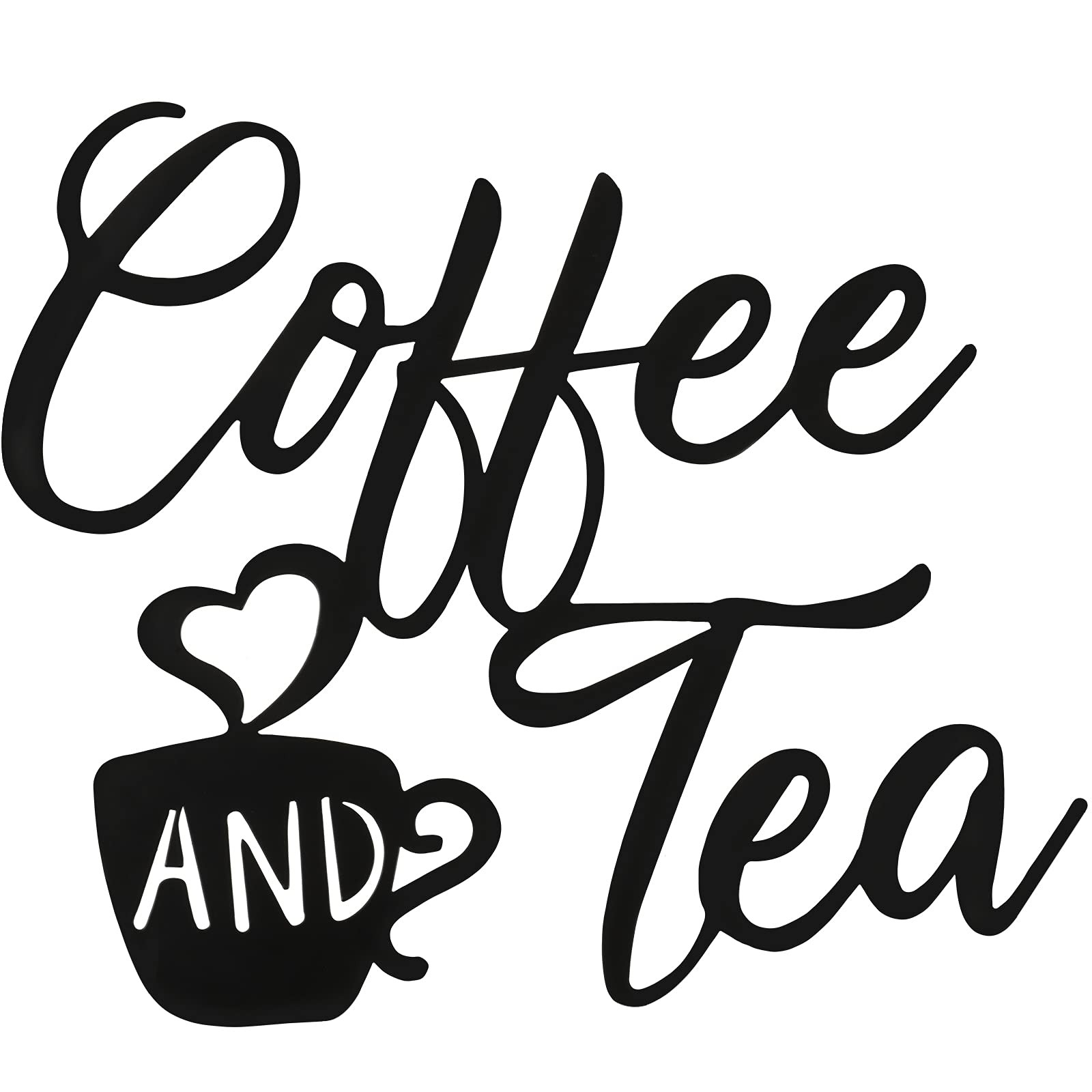Ferraycle Coffee Bar Decor, 12 x 10.2 Inch Sign for 12 x inches, Black