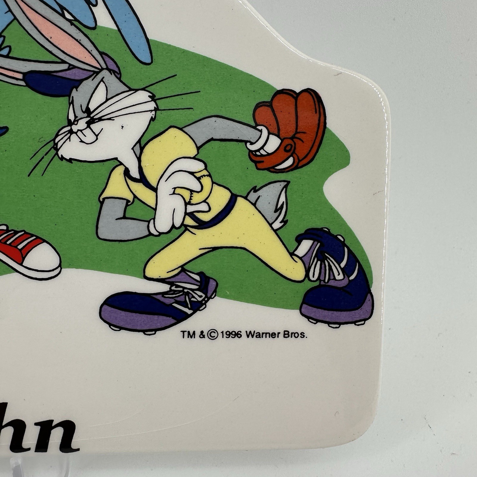 Vintage Looney Tunes Name Plaque John Taz Road Runner Bugs Bunny playing Sports