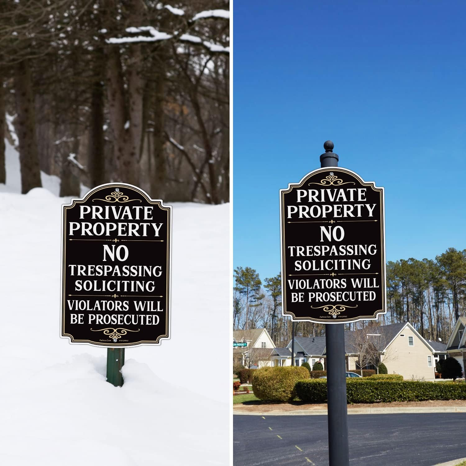 Private Property No Trespassing Sign, Violators Will Be Prosecuted, 17.5 x 11…