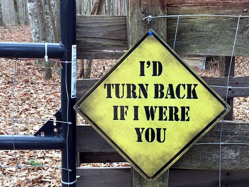 “I’d Turn Back If I Were You” Aluminum 16 1/2″ Street Sign Made In The USA New