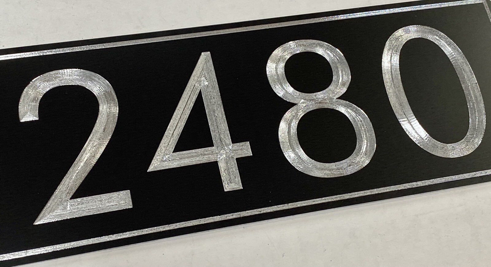 Engraved Personalized Custom House Home Number Street Address Metal 11×4 Sign