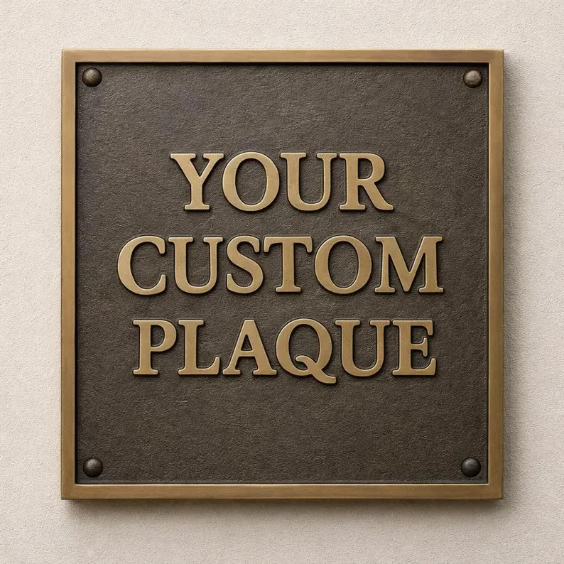 Personalized Bronze Plaque | Durable Outdoor, Business & Property Signage