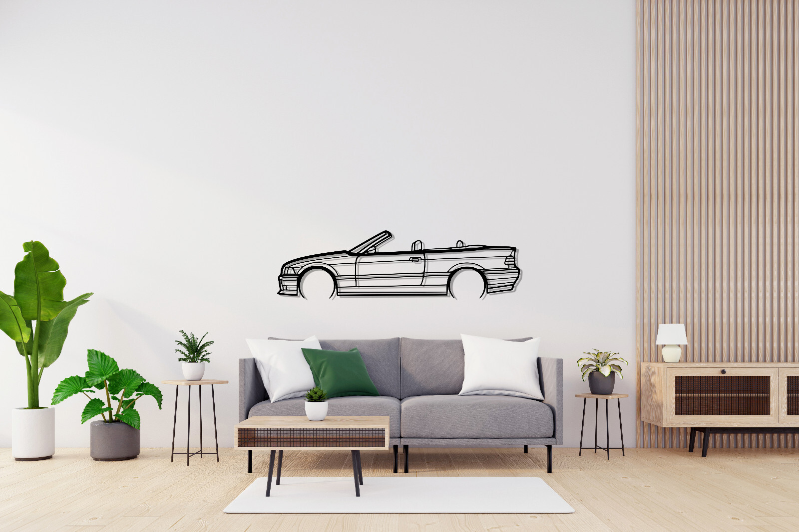 BMW E36 CONVERTIBLE Silhouette Steel Wall Decor Decoration Art CABRIO 328 M3 2.8