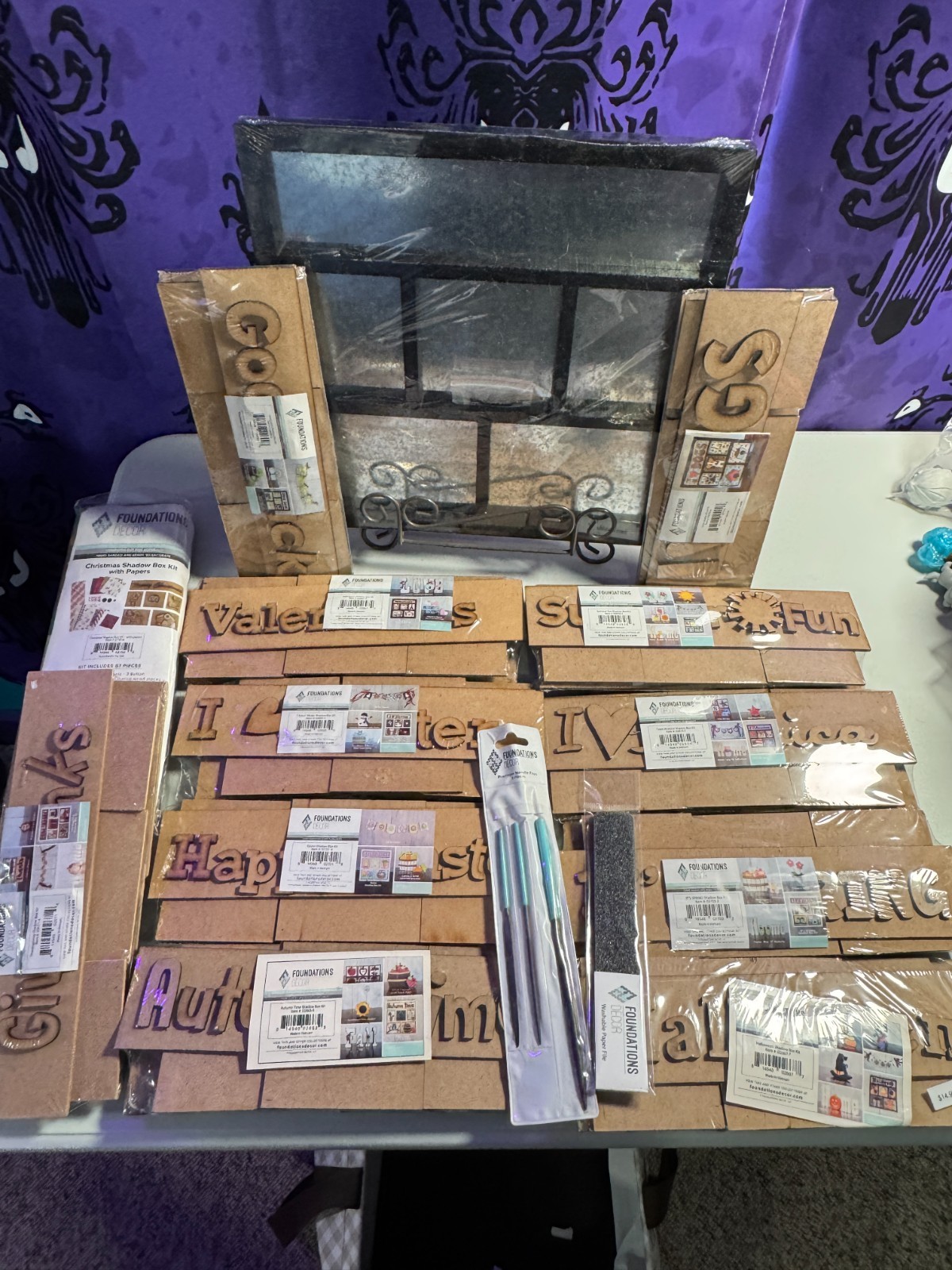 Foundations Decor Magnetic Shadow Box and 13 DIY Kits-Brand NEW