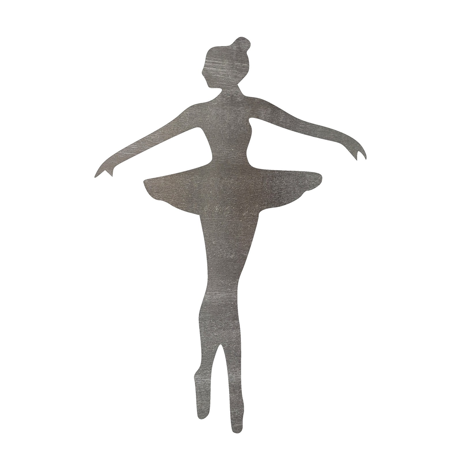 Ballerina 2 Steel Cutout Shape, Raw Metal Wall Art and Craft Supply