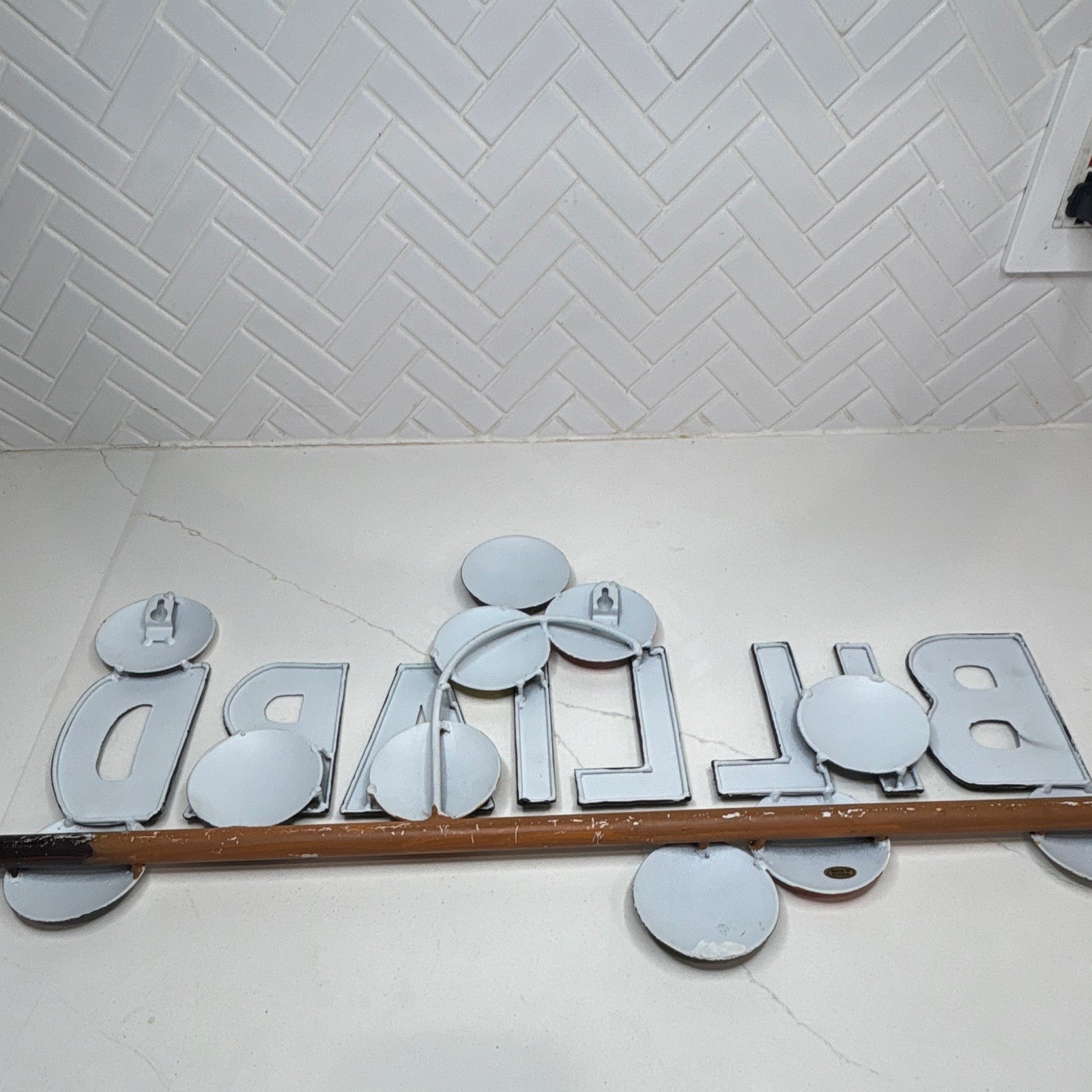 Billiards Metal Wall Sign Plaque w/ Pool Balls & Cue, Hanging, Horizontal