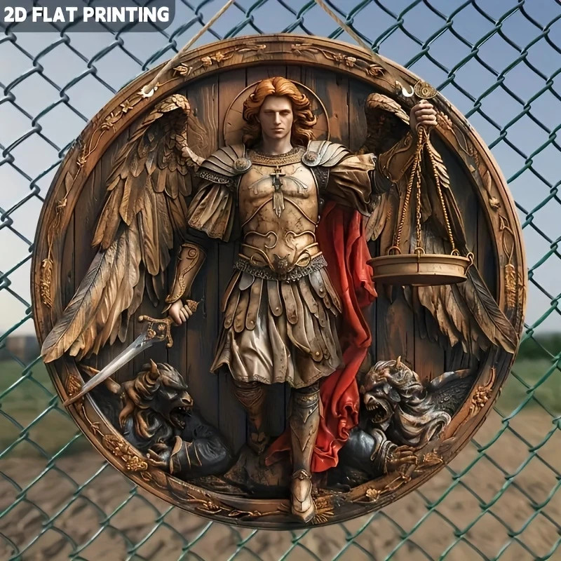 1PCS 2D Flat Home Decor Wooden Disc Angel Sub Series Holy Angel Redemption