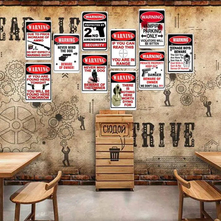 New Warning nothing here worth dying for Vintage Rustic Decor Tin Metal Signs