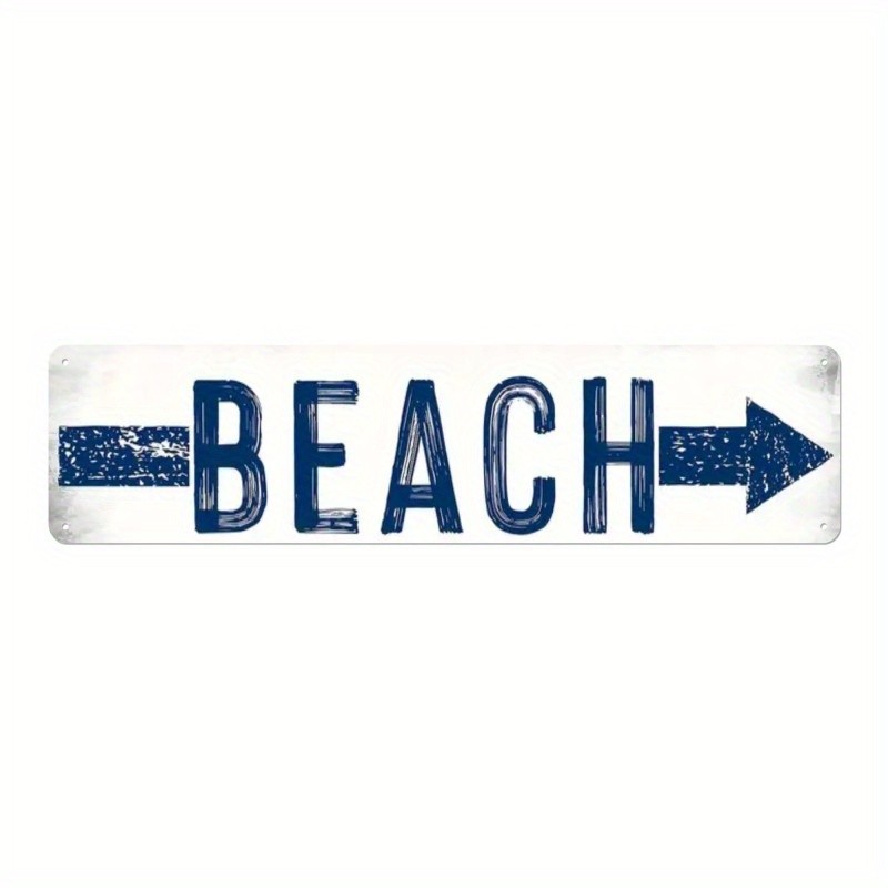 1pc Vintage Beach Sign Arrow 15.74×3.93in Wood Art