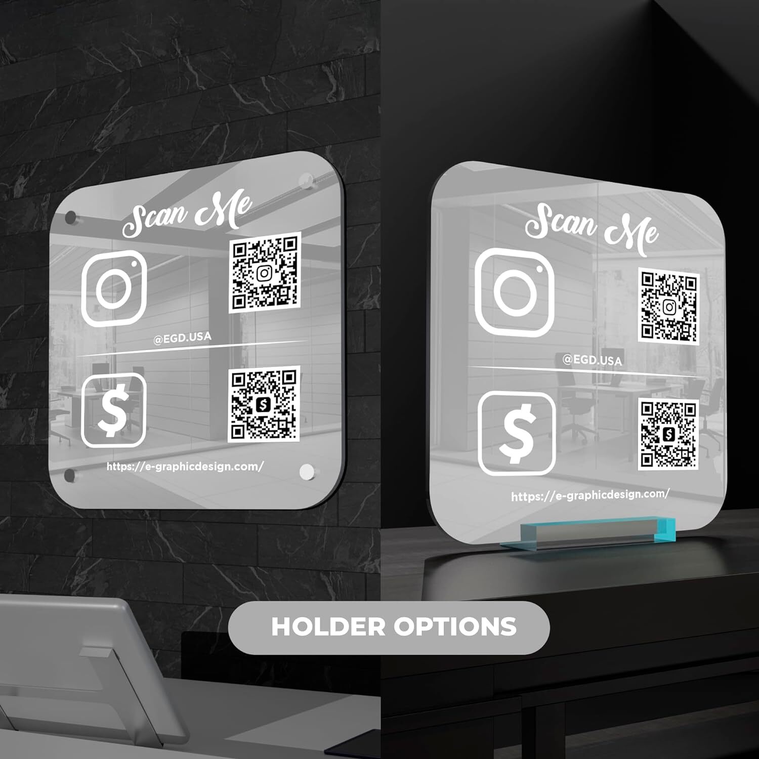 Personalized QR Code Sign for Business | Facebook Instagram Payments Sign