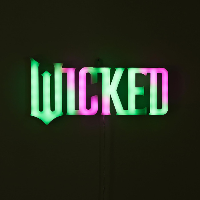Wicked Movie Logo LED Neon Wall Light Pink Green 9×5 Battery Operated