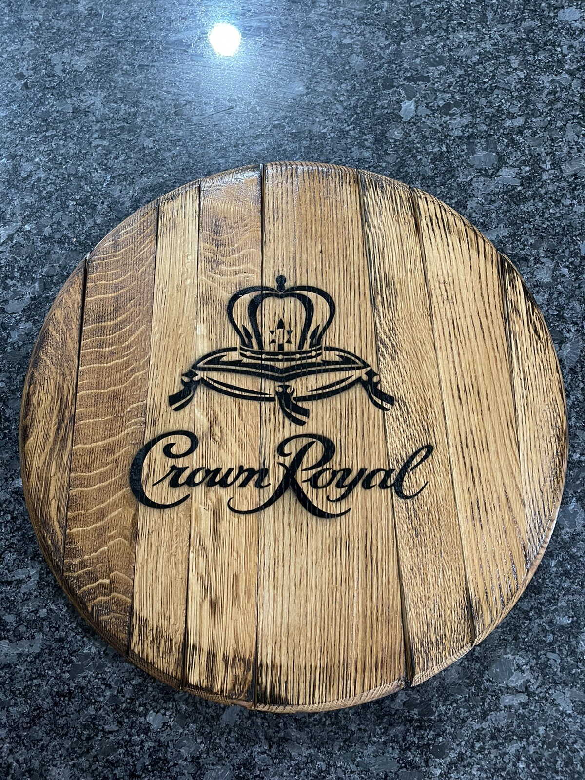 Bar Decor (Crown Royal) Authentic Kentucky Bourbon Whiskey Barrel Lid