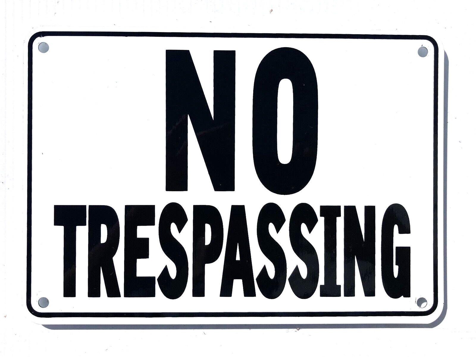 “NO TRESPASSING” 10″ x 7″ WARNING SIGN, METAL, HEAVY DUTY
