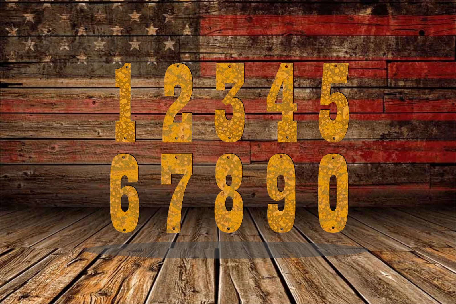 Western Rusty Steel Metal Letters & Numbers – 4inch Modern Antique Rustic Décor