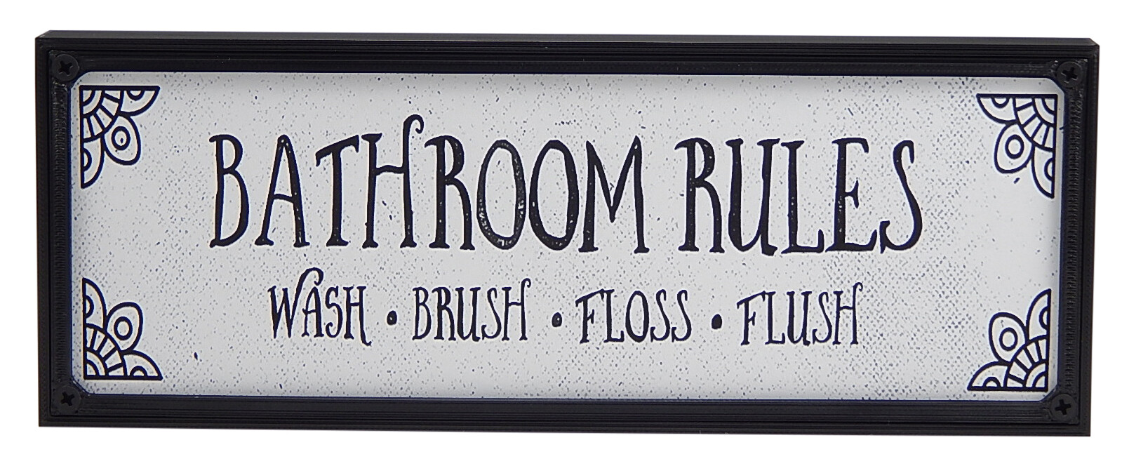 Funny & Cute Farmhouse Bathroom Toilet Sign Shelf Sitter Rustic Wall Home Decor