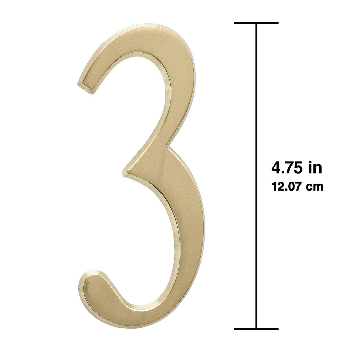 Whitehall Design-It House Number 2 Plaque – 4.75″ Gold Finish