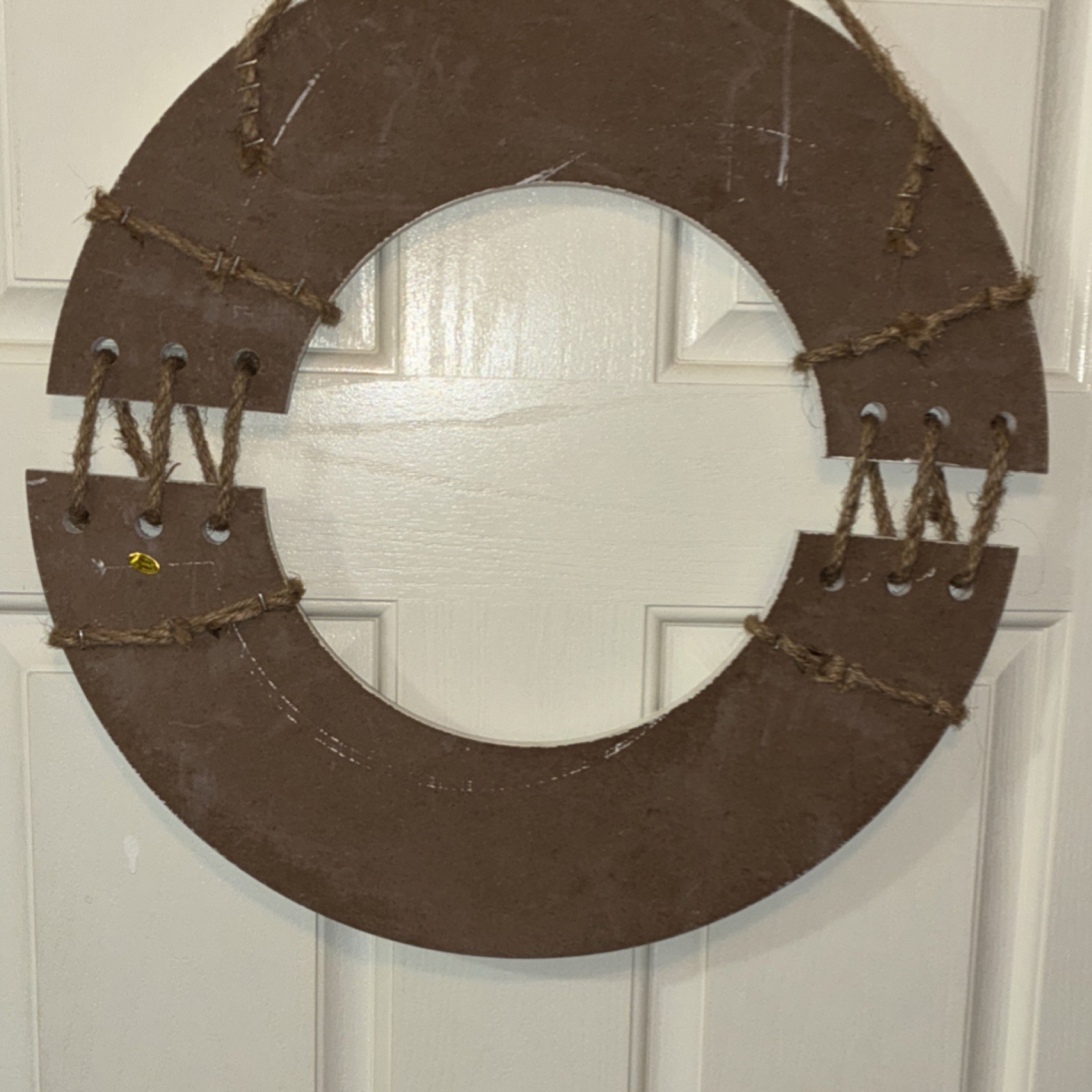 Chesapeake Bay LTD Lake House Nautical Hanging Sign Wood Rope Blue 20”