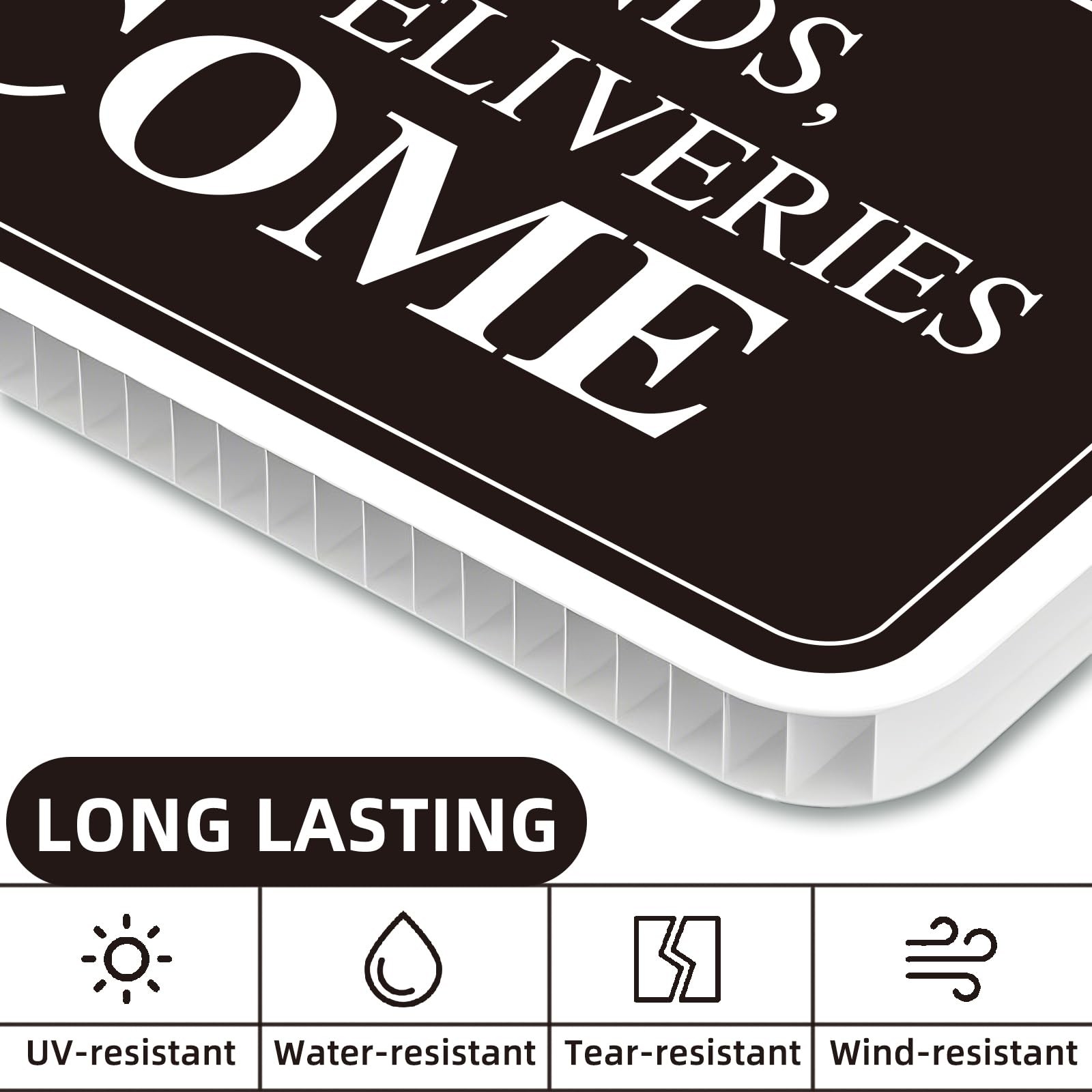 GXGGUS No Soliciting Sign for House, No Soliciting Yard Sign, 2-Pack 12×12 Do…