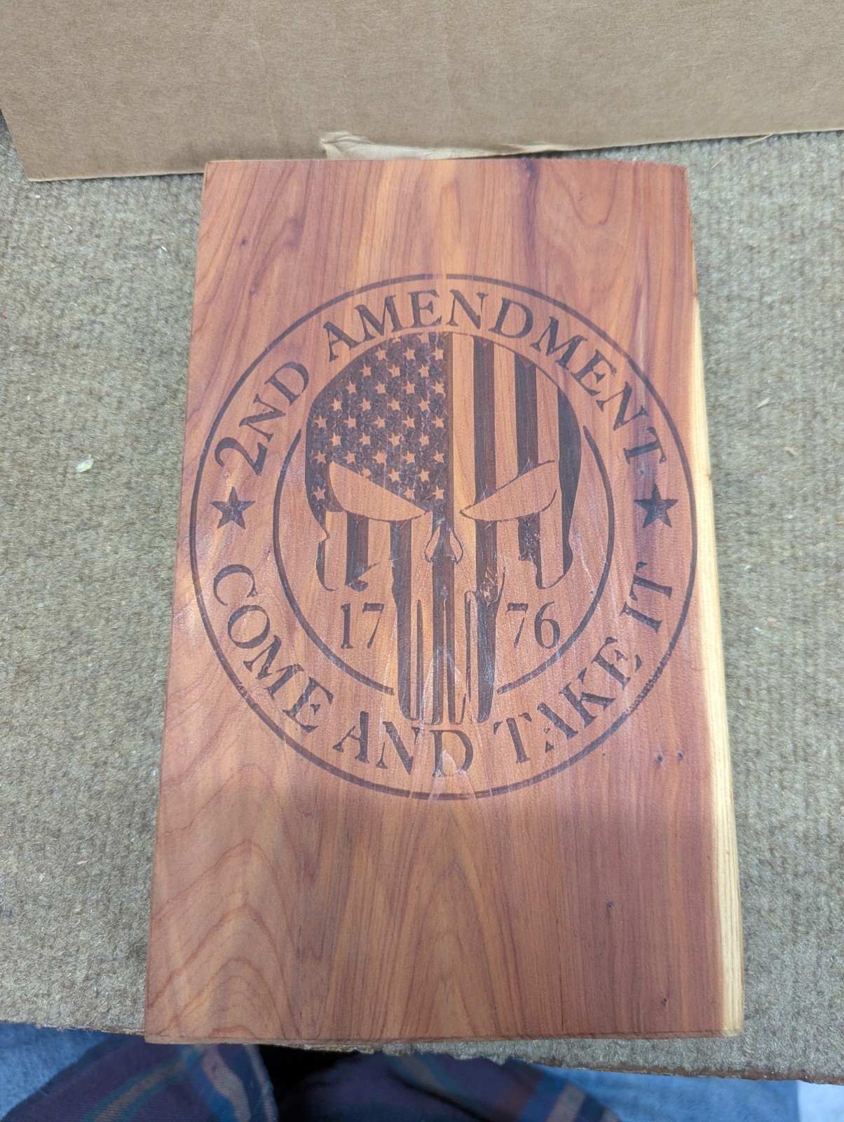 Red Cedar Wall Art Laser Engraved