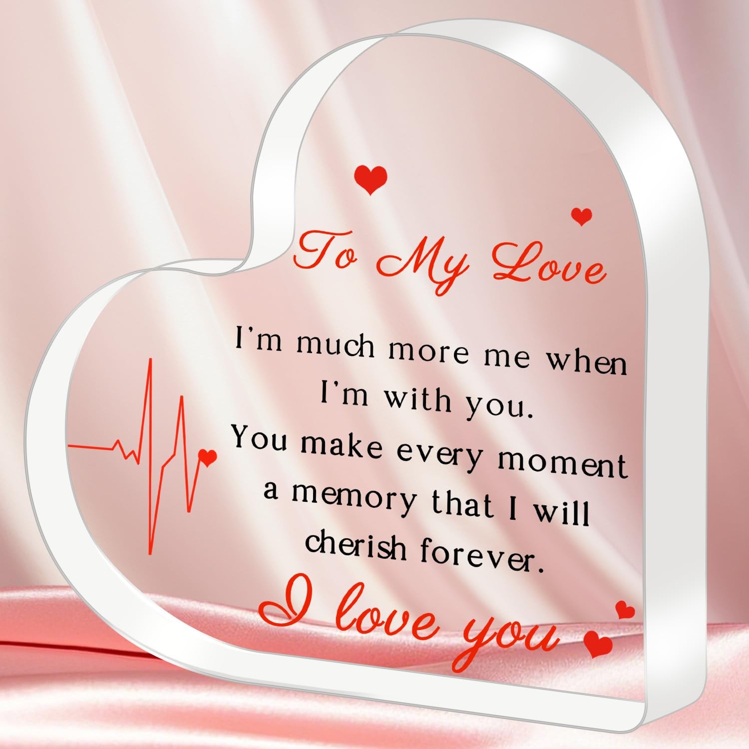Gifts for Her/Him, Girlfriend Boyfriend 4 x 4 x 0.4 inches, transparent