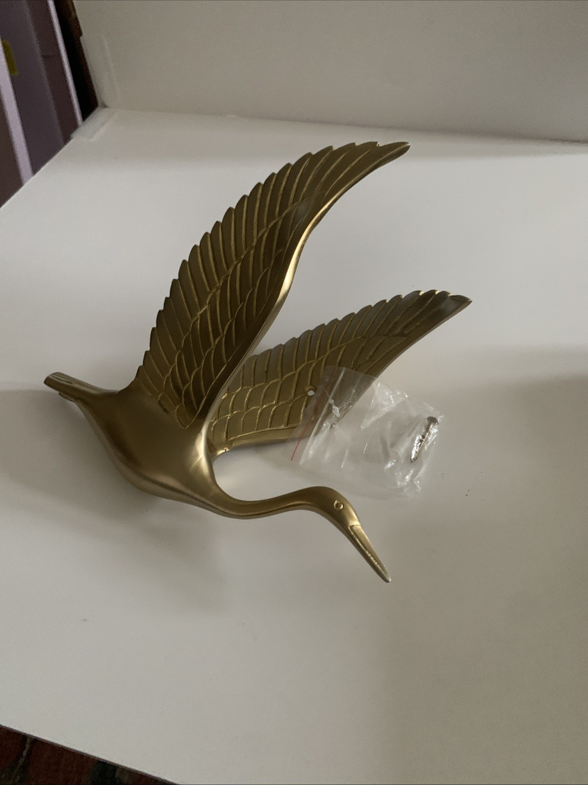 New Anthropologie Avila Wall Charm Flying Bird Swan