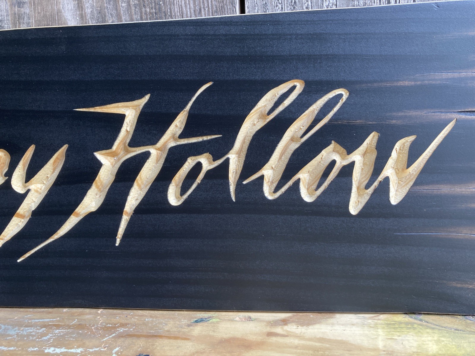 Halloween Sleepy Hollow Wooden Sign Carved Rustic Antique Look