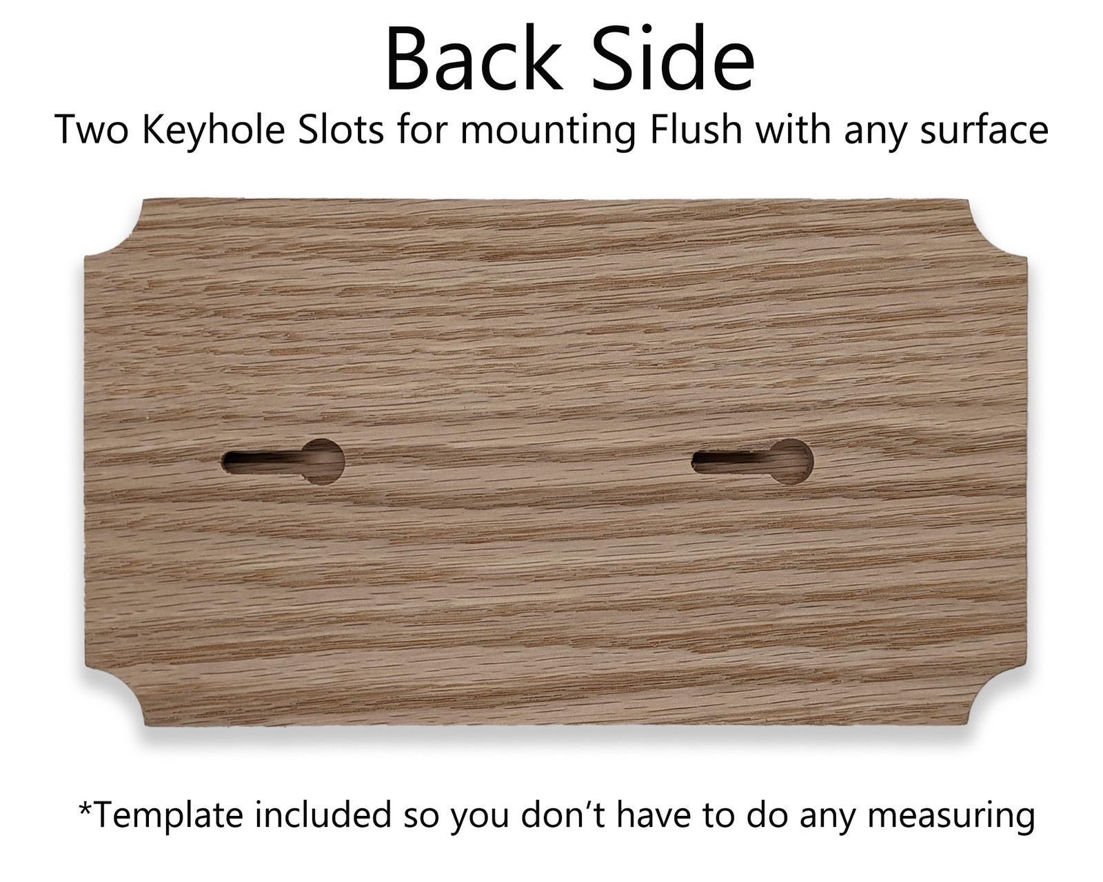 9:16 Ratio Blank Wooden Plaque (unfinished), Oak, Flush Mounted