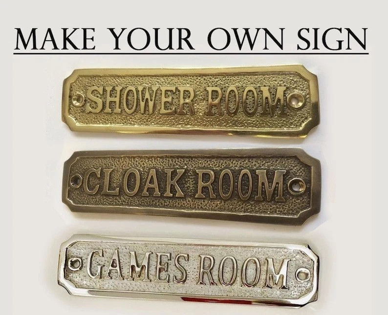 Customized Cast brass custom door signs – Personalized plaques – Outdoor plaques