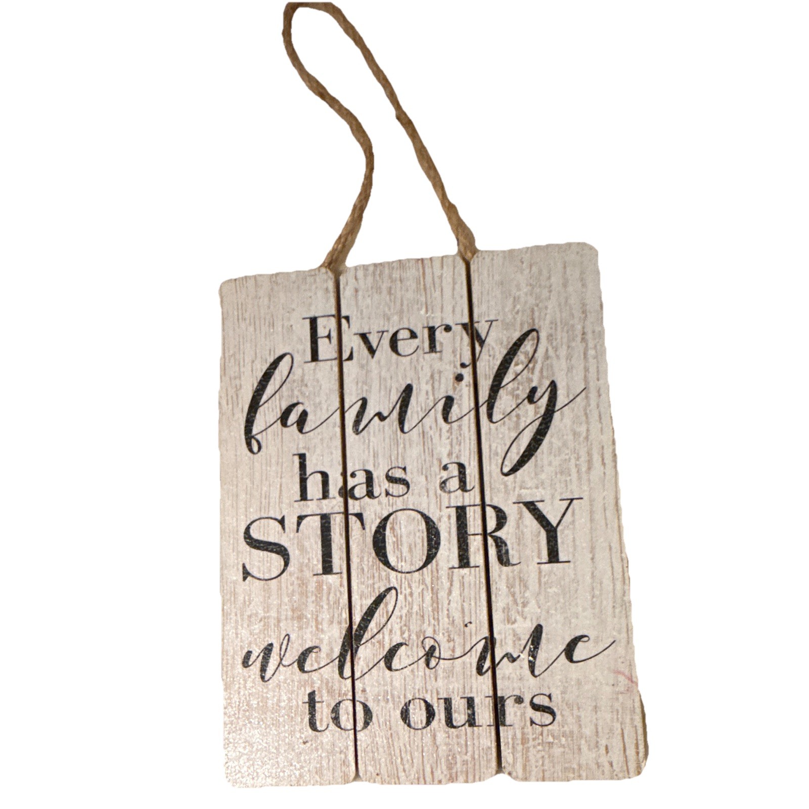Walmart Rustic Distressed Wood Hanging Wall Plaque Every Family Has a Story 8×5